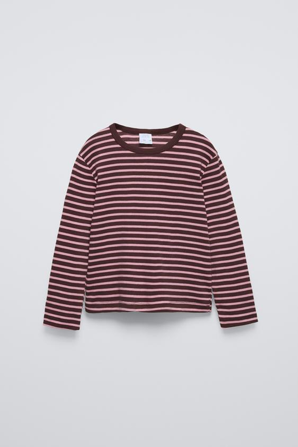 ZARA ФУТБОЛКА В ПОЛОСКУ, РОЗОВЫЙ/БЕЛЫЙ