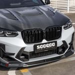 Карбоновая губа переднего бампера для BMW X3M F97 Рестайлинг / X4M F98 Рестайлинг 2022+ БМВ