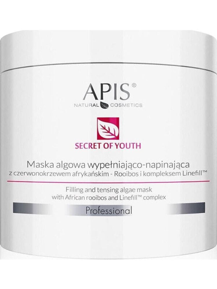 Маски Apis Secret Of Youth Filling And Tensing Algae Mask maska algowa wypełniająco-napinająca z czerwonokrzewem afrykańskim- Rooibos i kompleksem Linefill 200g