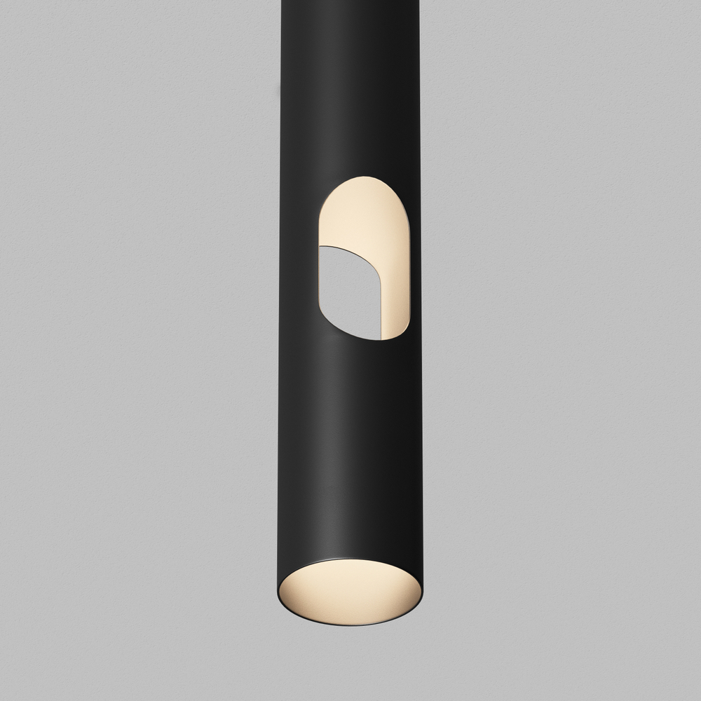 DK4045-BK Подвесной светильник, с декоративным вырезом, IP 20, до 15 Вт, LED, GU10, черный, алюминий