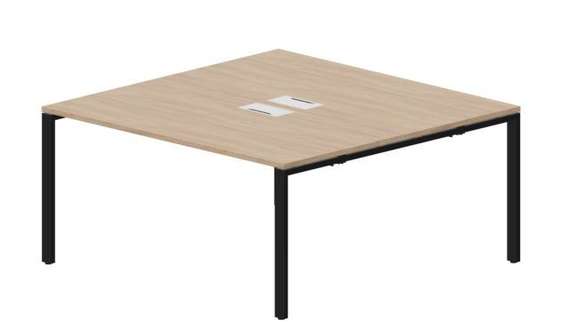 Составной стол Strike на 2 рабочих места 1580х1566х750мм (2 металлических аутлета)