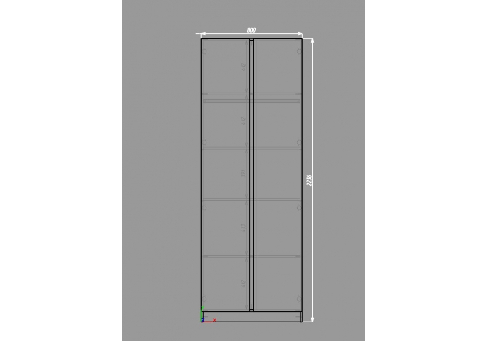Шкаф WoodVille Кассий 80 2-х ств белый