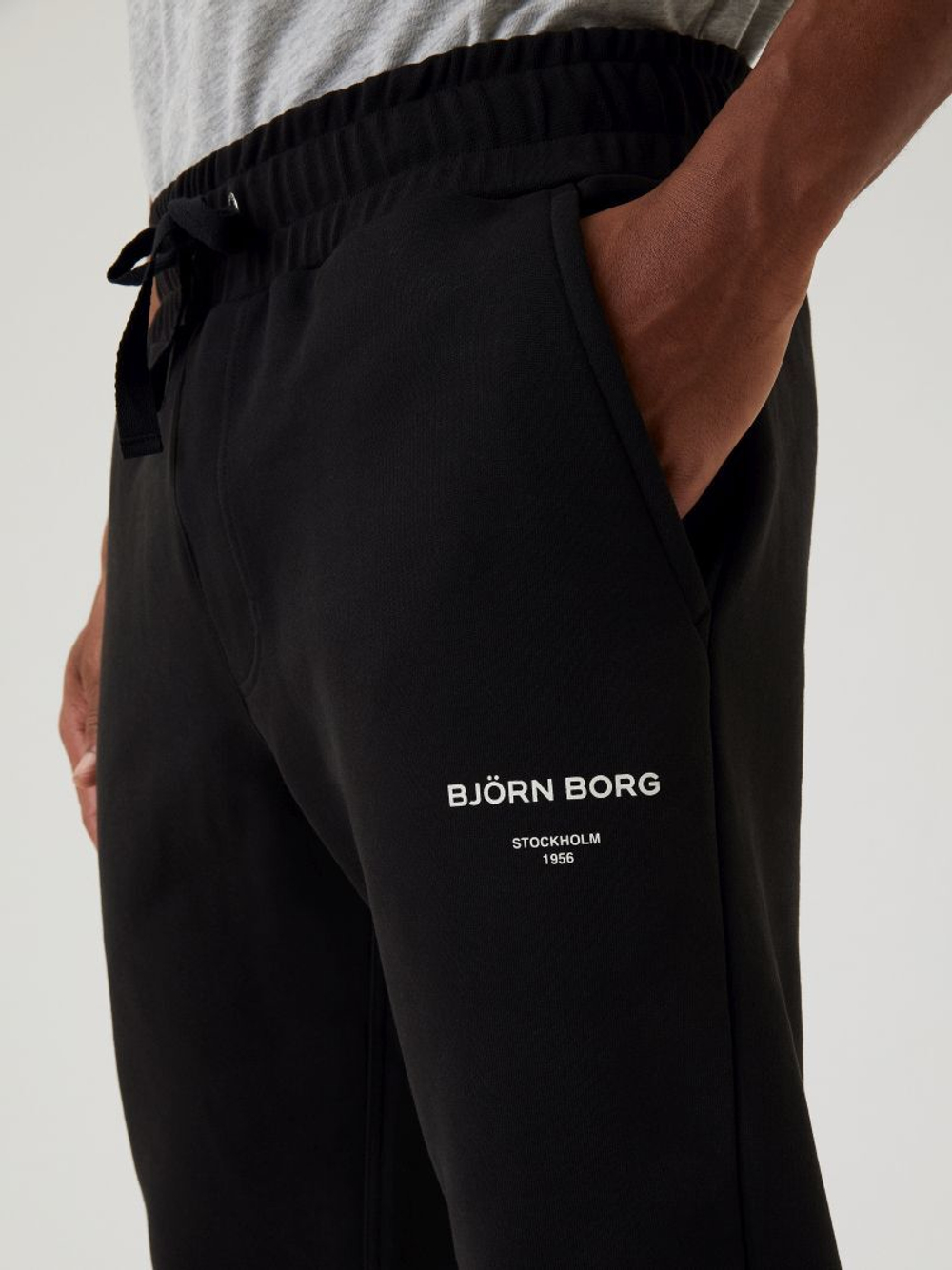 Мужские теннисные штаны Björn Borg Borg Logo Pants - черный