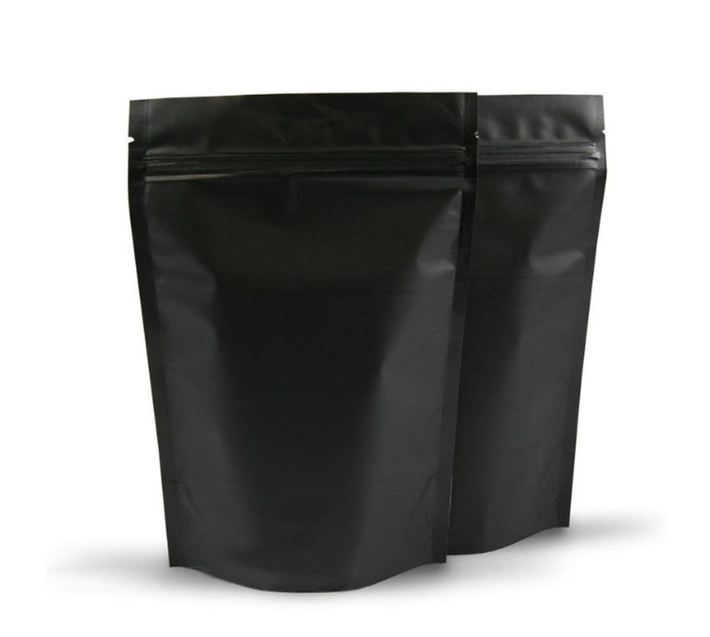 Дой-пакет металлизированный черный матовый 170х260 с замком zip-lock ZIP-ZIP.ru в наличии