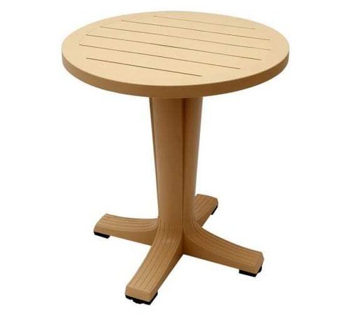 Стол пластиковый круглый Элластик бежевый