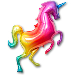 Фольгированный шар-фигура «Единорог радужный» голография, 137 см