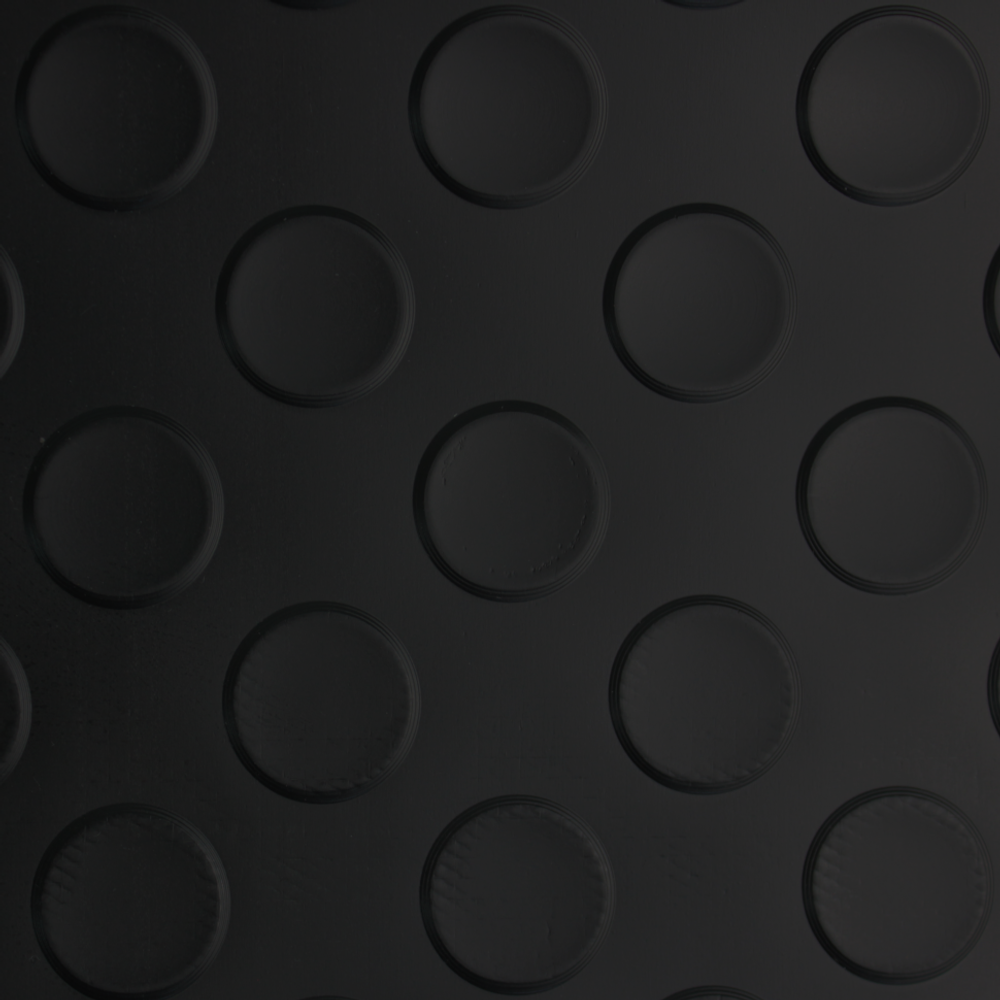 Рулонное резиновое покрытие "КОМФОРТ" - МОНЕТКА, ширина 1,2 м, черный, рулон 10м