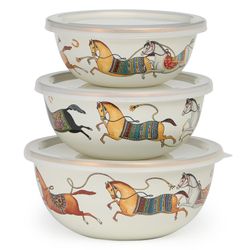 НАБОР МИСОК LEFARD ЭМАЛИРОВАН. С ПЛАСТИК.КРЫШКАМИ, СЕРИЯ PASSAGE, 6ПР. 14/16/18СМ, 0,6/0,9/1,3Л