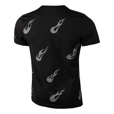 Мужское теннисное поло Hydrogen Tech Flames T-Shirt Men - Black, White