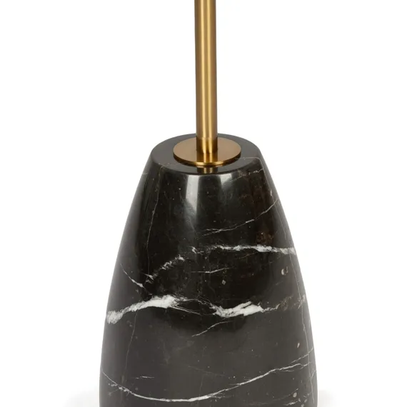 Кофейный столик Brasil 2, Ø45х61 см, черный мрамор, золотистая сталь