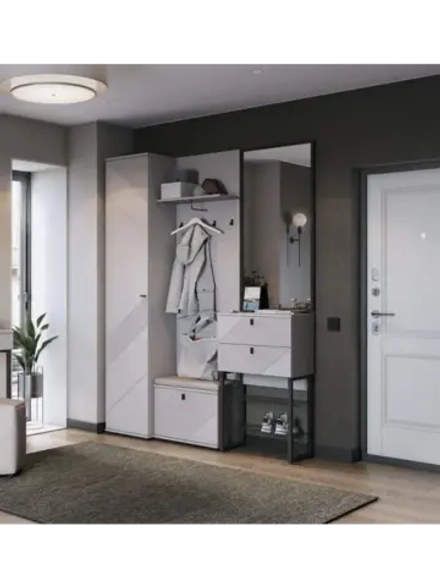 Прихожая с зеркалом Кашемир, 165х38х221