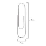 Скрепки BRAUBERG, 28 мм, оцинкованные, 100 шт., в картонной коробке, 227583