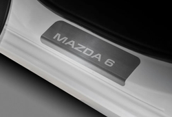 Накладки на пороги AutoMax для Mazda 6 (GJ) 2012-2018 2018-н.в., нерж. сталь, с надписью, 4 шт., AMMA601