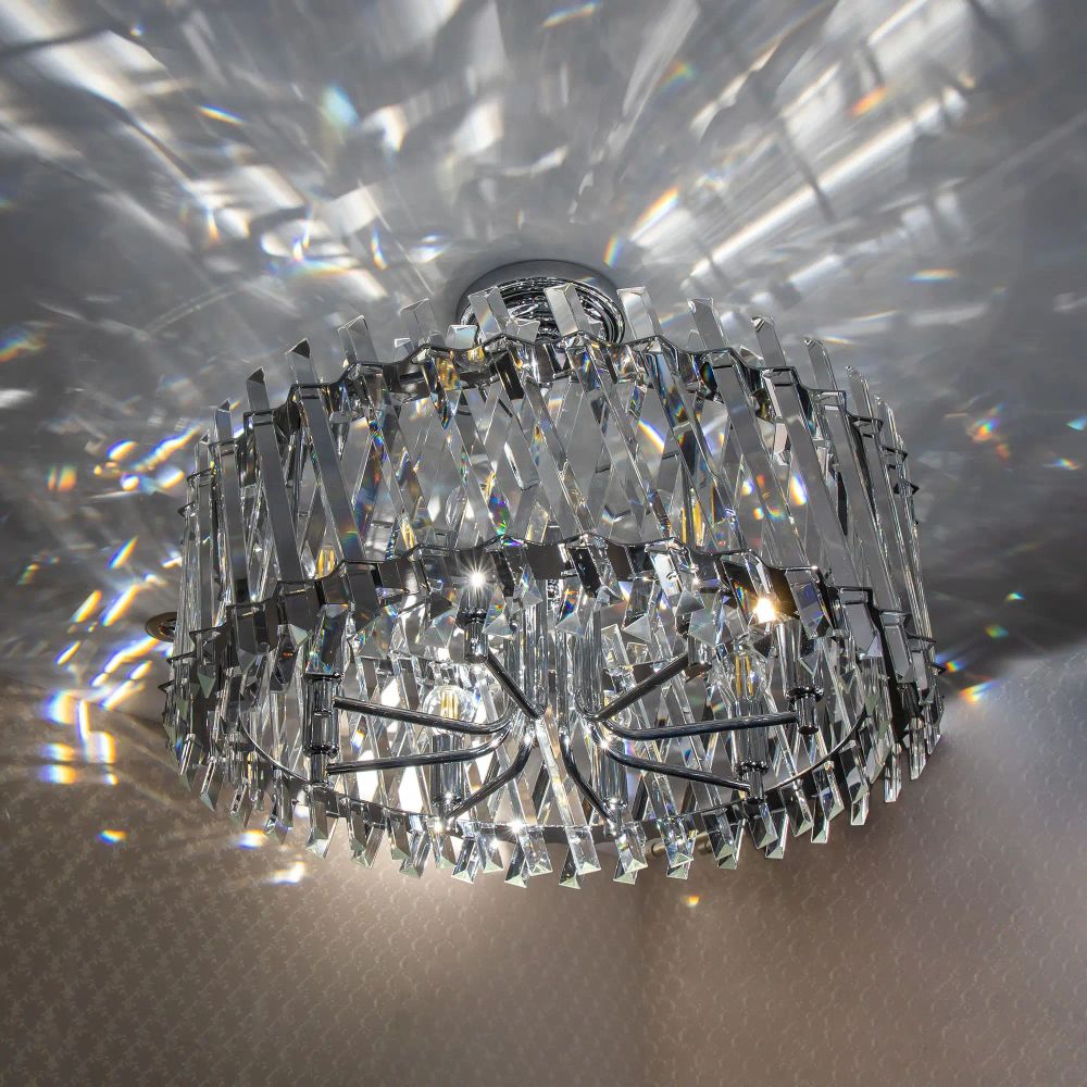 Citilux Ингвар CL334281 Люстра подвесная хрустальная Хром