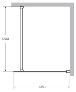 Душевая перегородка Cezares LIBERTA-L-1-105-120-C-Cr