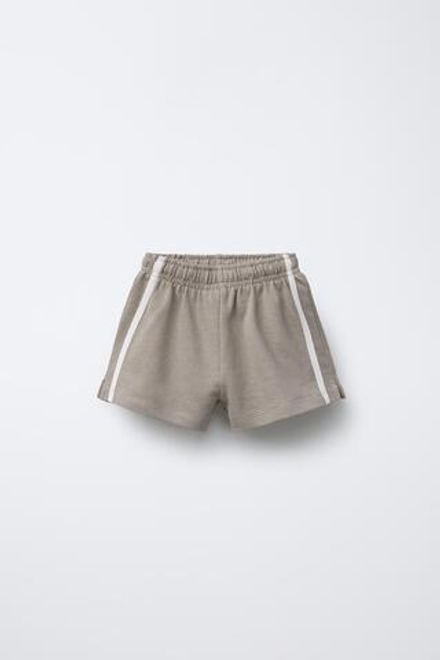ZARA ШОРТЫ С ЛАМПАСАМИ, СЕРО-КОРИЧНЕВЫЙ