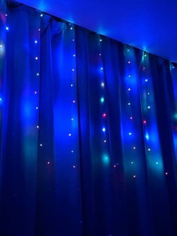 Гирлянда штора 3*1м USB+пульт на крючках (0031-xD21)