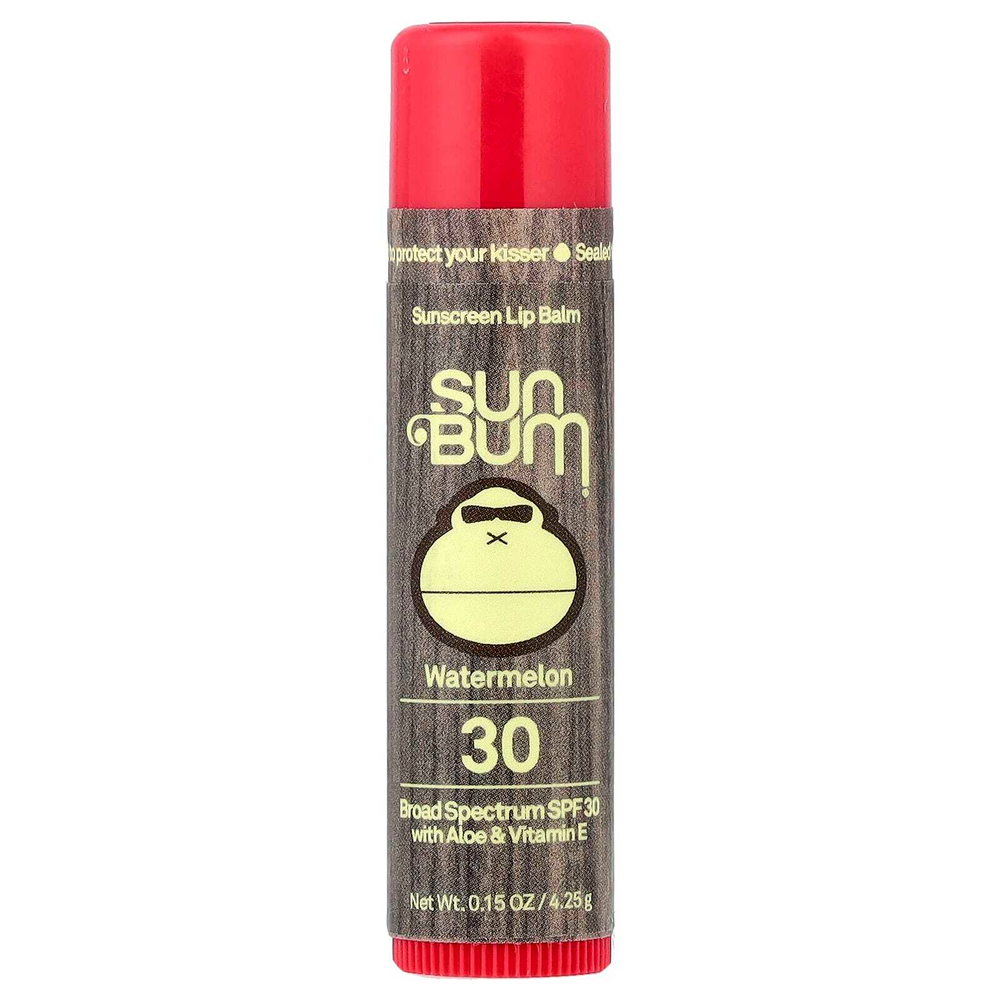 Sun Bum, Солнцезащитный бальзам для губ, SPF 30, арбуз, 4,25 г (0,15 унции)