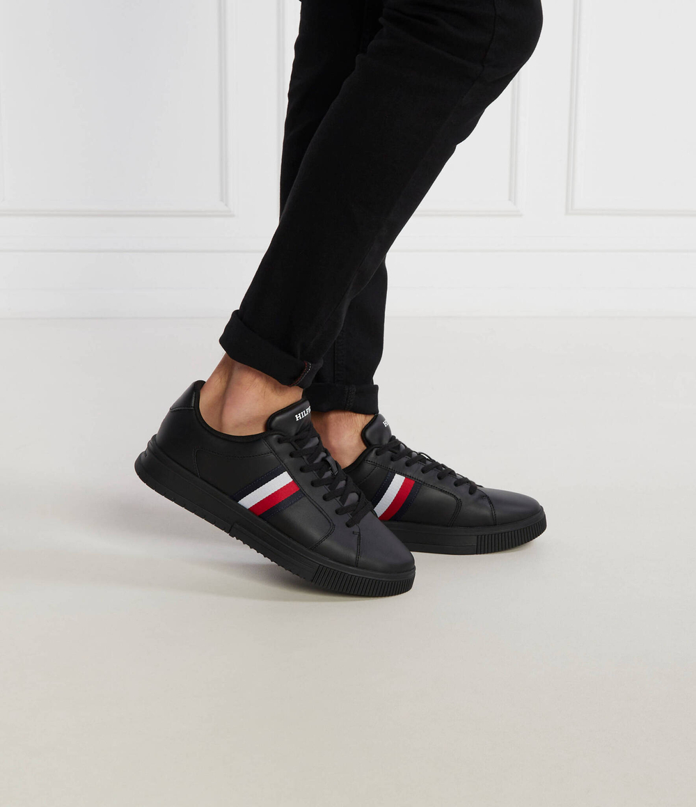 Кожаные кроссовки stripes ess Tommy Hilfiger - черный(FM0FM04895)
