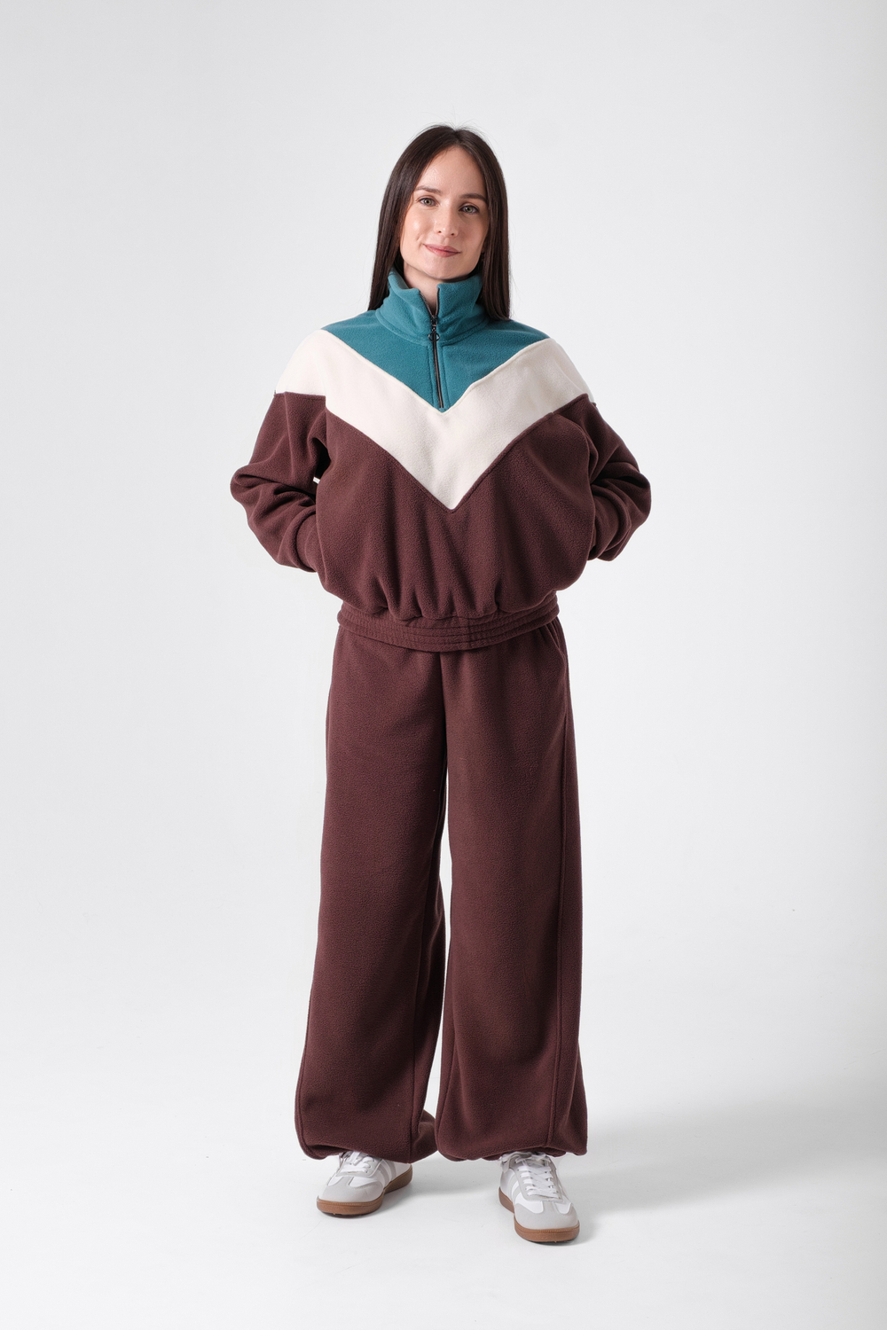 Костюм женский флисовый с олимпийкой "Мятный шоколад"