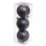 Новогодние шары 7 см (набор 3 шт) «Матовый», графит