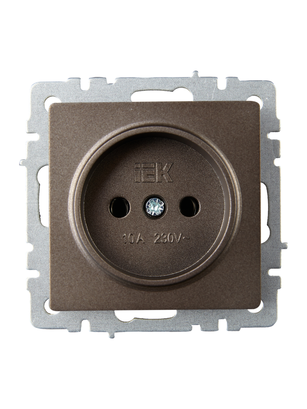 BRITE Розетка 1-местная без заземления без защитных шторок 10А РС10-1-0-БрТБ темная бронза IEK