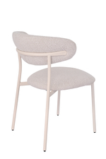 Стул обеденный Ayla серый белые ножки 2 шт.