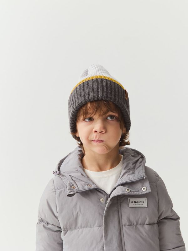 Шапка тыква из смесовой шерсти однослойная Колор блок 