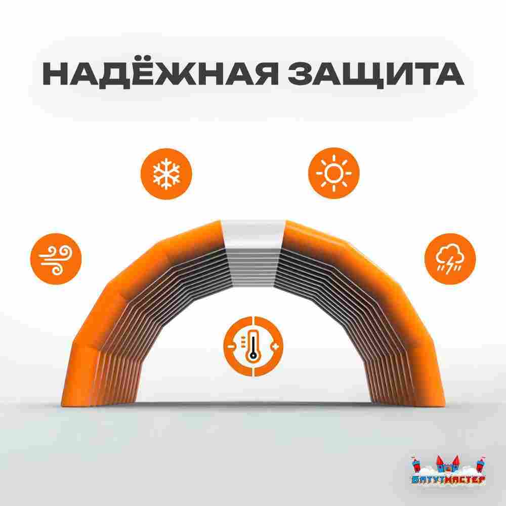 Пневмокаркасный ангар «Мастер 2» 7×5×3,5 м —  из ПВХ для ремонта и хранения техники