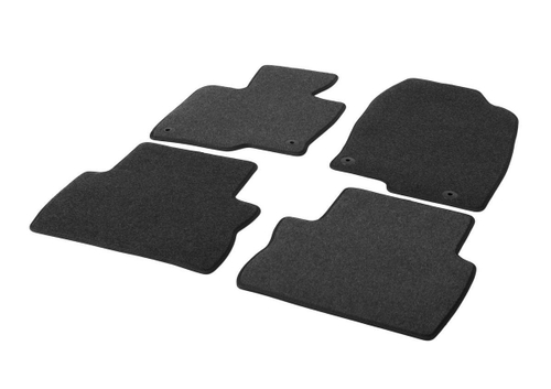 Коврики текстиль в салон, AutoFlex Standard для Mazda CX-5 II поколение 2017-н.в., 4 части, графит, с крепежом, 4380101