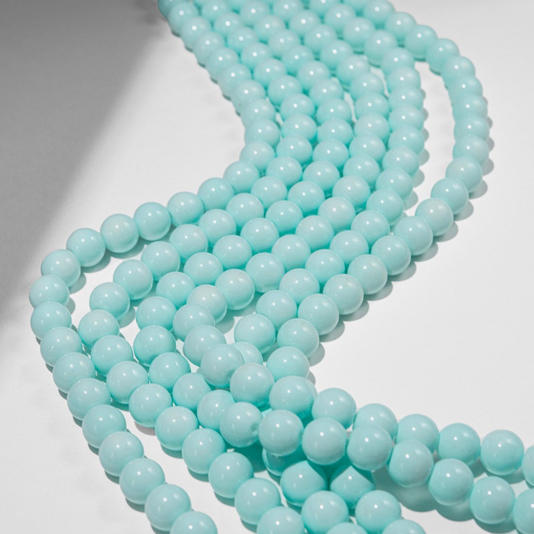 Хрустальный жемчуг, оттенок "Мятный макарун", шар 10мм