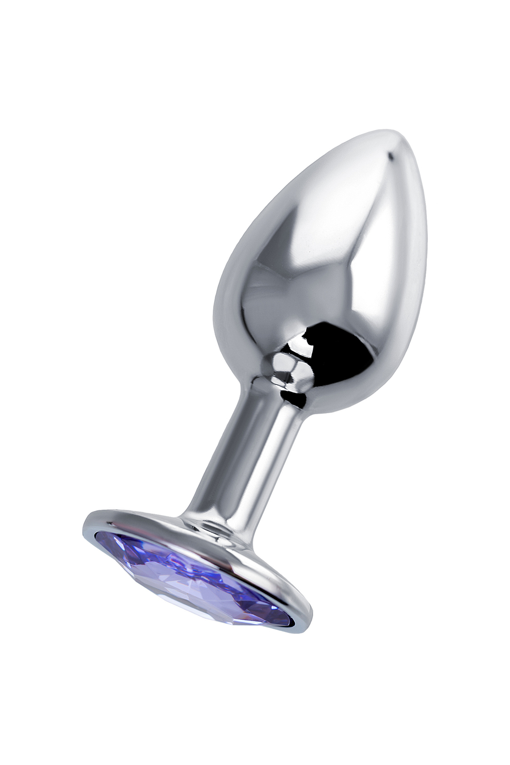 Анальная втулка с кристаллом Small фиолетовый 7 см