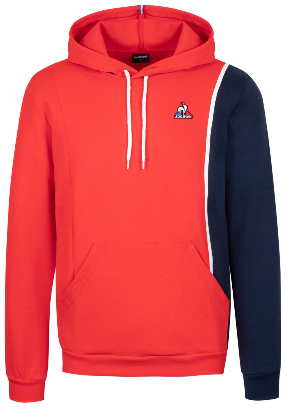 Мужская теннисная кофта Le Coq Sportif Saison 1 Hoody No.1 M - tech red/bleu nuit