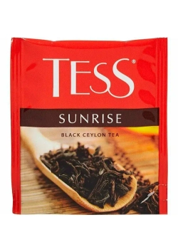 Черный цейлонский чай Tess Sunrise в пакетиках,100 шт