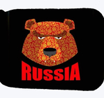 Коврик для бани (40*50) печать «RUSSIA Медведь» ТМ «Бацькина баня»