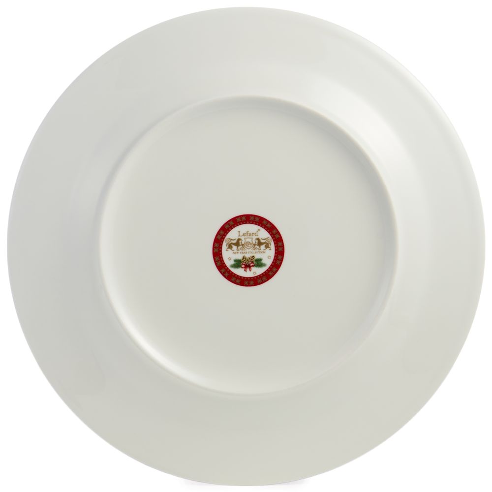 ТАРЕЛКА ОБЕДЕННАЯ LEFARD "ДЕД МОРОЗ" 27 СМ КРАСНАЯ (КОР=18ШТ.)