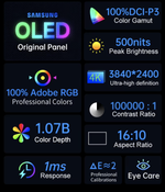 14" Портативный монитор с встроенной подставкой AU14O 4K OLED 3840x2400, 60 Гц