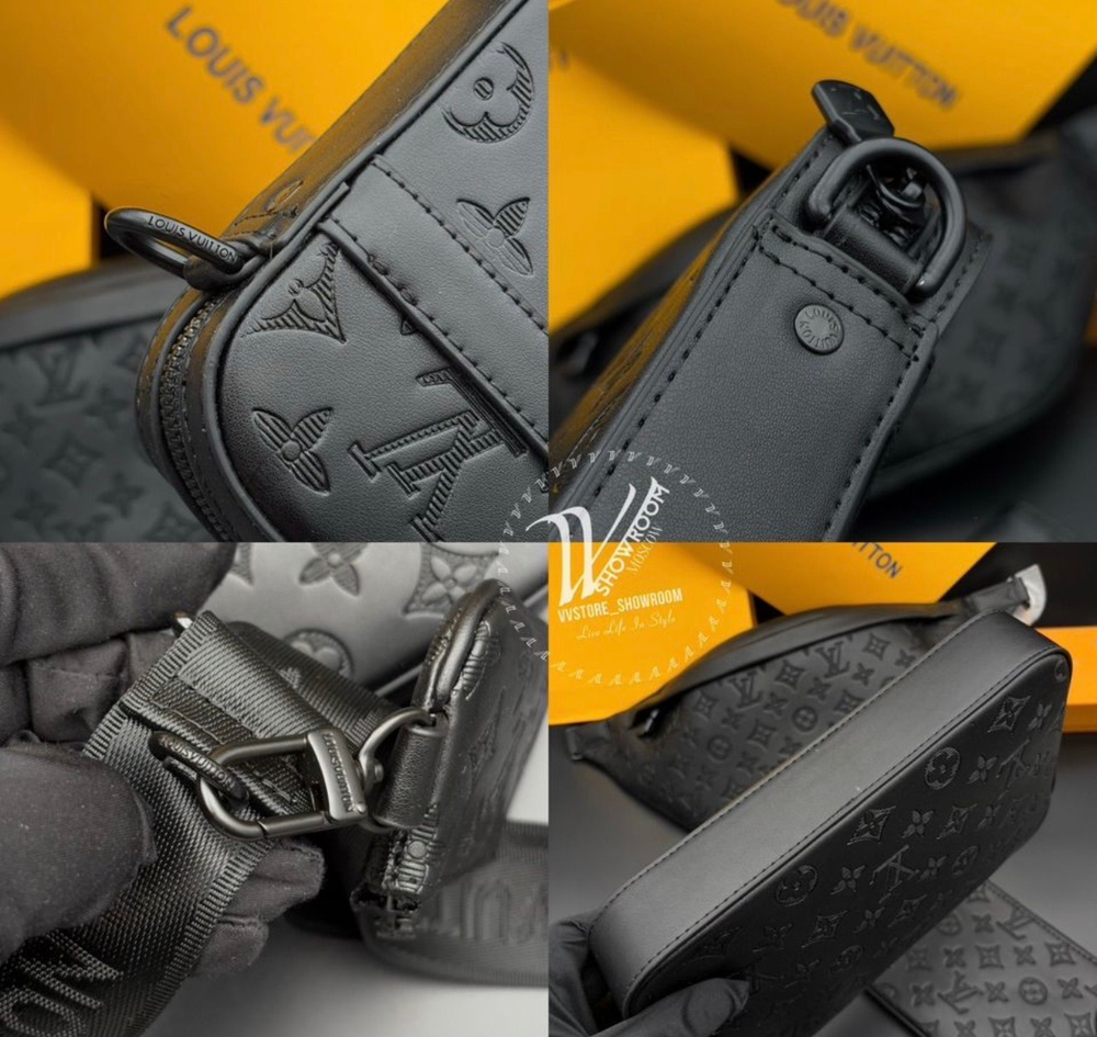 Сумка Louis Vuitton Trio Monogram Shadow Black