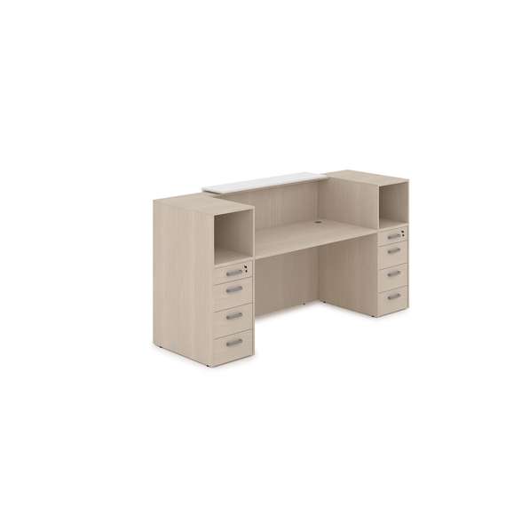 1КРТ-ДС.004 Комплект Ресепшн с фартуком ЛДСП (2232*763*1161) (без подсветки)