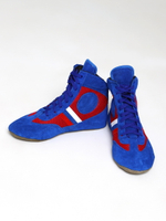 Борцовки для САМБО на шнурках синие