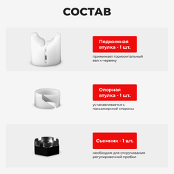 Ремкомплект рулевой рейки для ЭУР Ford Focus (III) [Кузов: CB8] (2010–2018) (R-44)