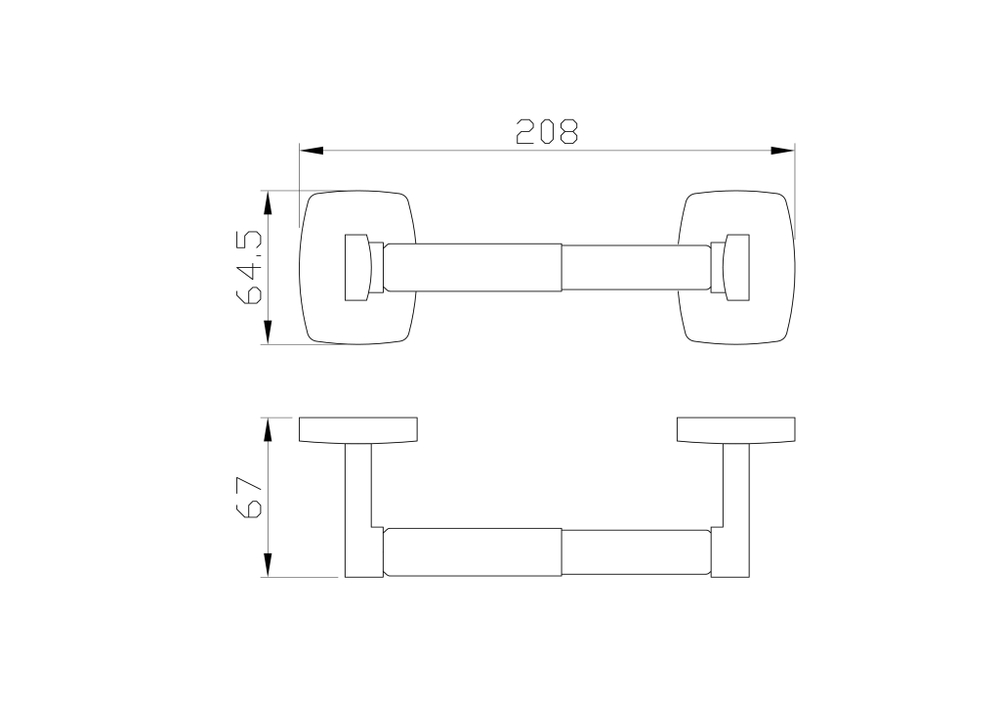 Держатель для туалетной бумаги без крышки WONZON & WOGHAND PORTO, Хром (WW-1611)
