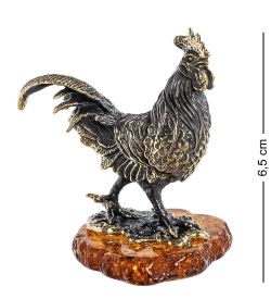 AM-1248 Фигурка «Петушок Азиль» (латунь, янтарь)