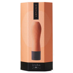 Персиковый рифленый мини-вибратор 12,7см Tenga Iroha Zen Hanacha HMZ-02