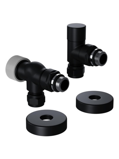 Набор термостатический осевой Royal Thermo Design Pro 15мм М30х1,5 (Черный)