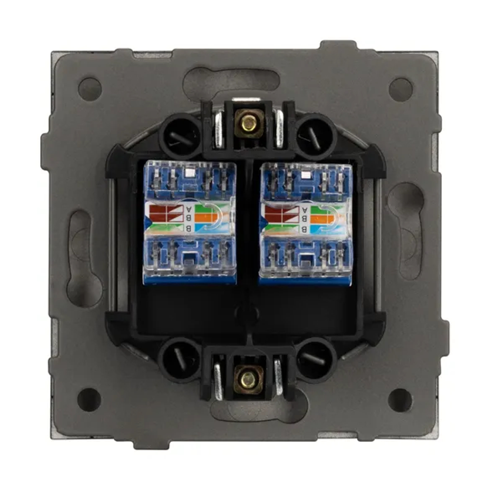 Механизм компьютерной розетки двойной SCT-TENDO-MPC2-SFPL-GR (RJ-45, CAT6) (Arlight, -) 054597