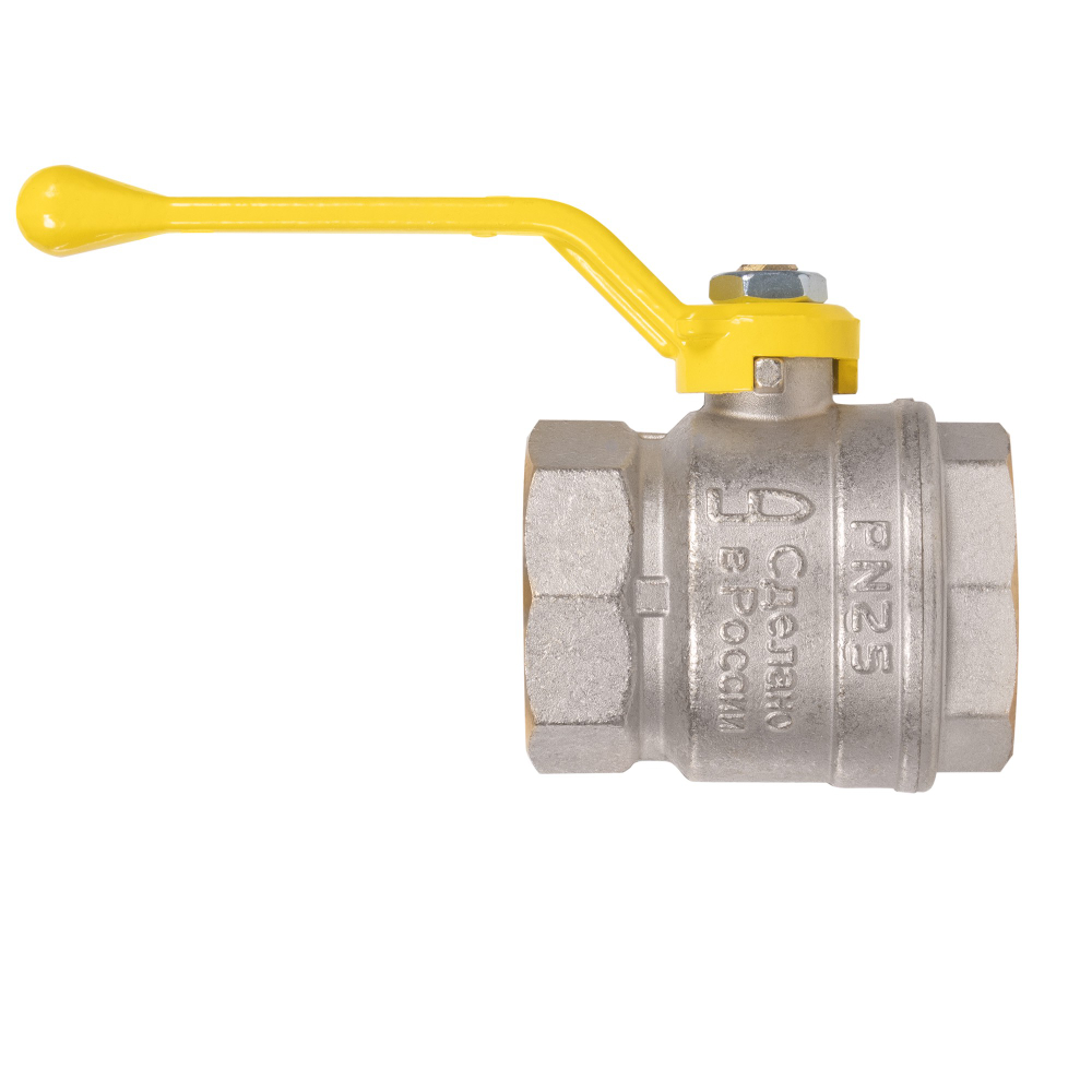 Кран шаровой латунный LD Pride 47.50.В-В.Р GAS Ду 50 Ру 25 вн-вн (рычаг)