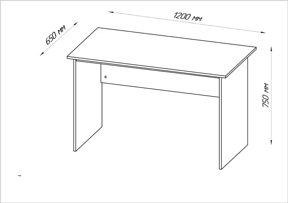 Стол письменный КАСТОР, 120*65, КДСП, белый