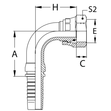 Фитинг DN 25 DKO-L (Г) 36x2 28 (90)