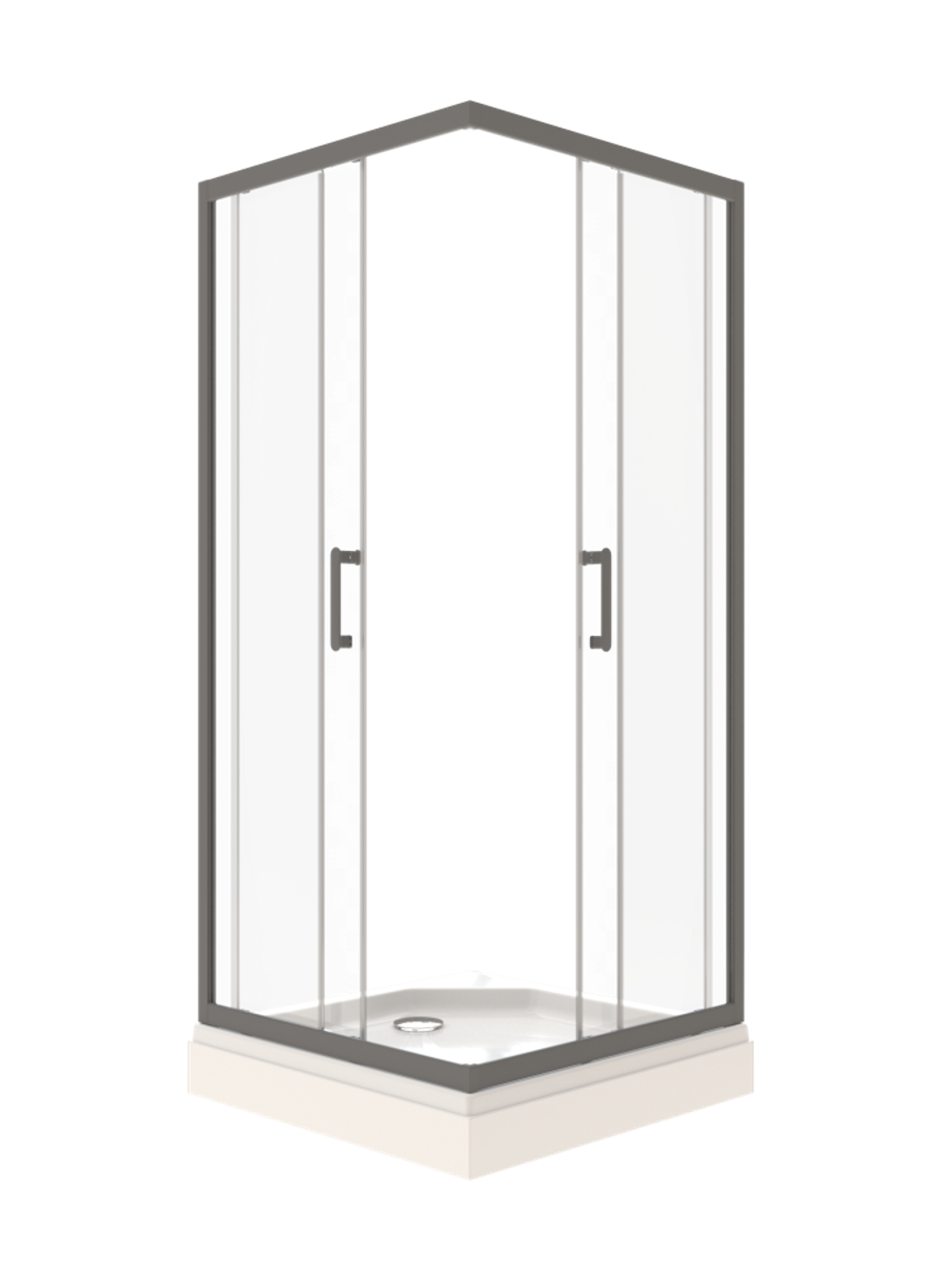 Душевое ограждение Triton Фикс-Графит 90х90
